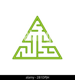 Abstact labyrinth. Game for kids. Puzzle for children. Maze conundrum. Color vector illustration Stock Vector