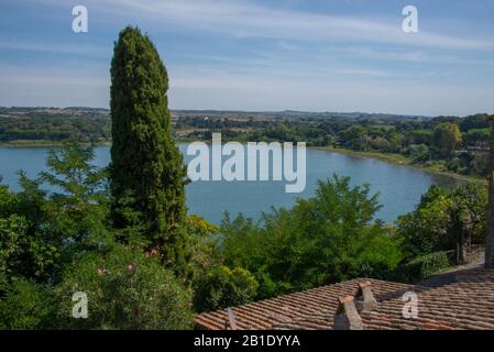 Europe, Italy, Lazio, Anguillara Sabazia, Bracciano lake Stock Photo