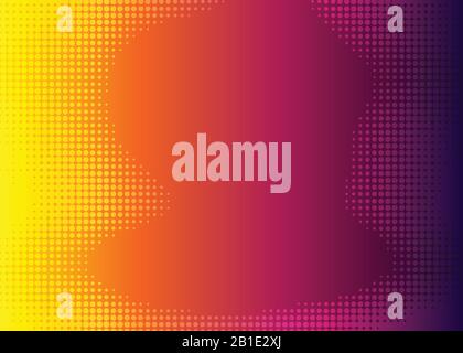 yellow pink dot halftone gradient background. yellow dot with texture vector Stock Vector