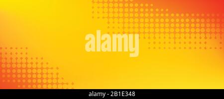 yellow orange dot halftone gradient background. yellow dot with texture vector Stock Vector