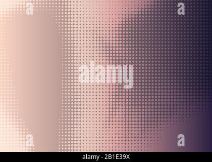 retro pink dot halftone background. cream dot with texture vector Stock Vector
