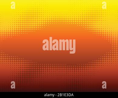 yellow orange dot halftone gradient background. yellow dot with texture vector Stock Vector