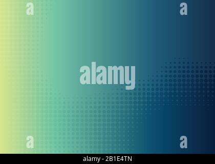 blue green dot halftone background. blue dot with texture vector Stock Vector