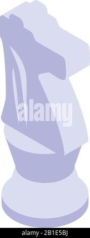 White horse icon, isometric style Stock Vector