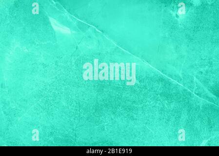 Mint marble texture. Natural patterned stone for background, copy space and design. Abstract marble stone surface. Trendy color. Tones of biscay green color Stock Photo