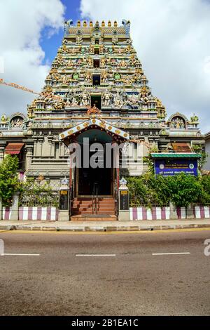Arul Mihu Navasakthi Vinayagar is a Hindu temple in Victoria, Mahe, Seychelles. Stock Photo