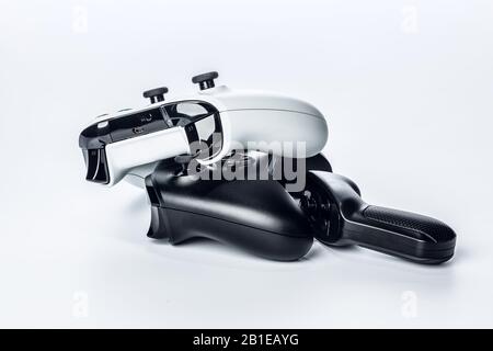 video game controller isolated on white background Stock Photo