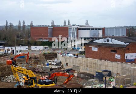 Banbury, Oxfordshire, England. Regeneration and expansion of Castle Quay shopping centre to provide extra shops and restaurants Stock Photo