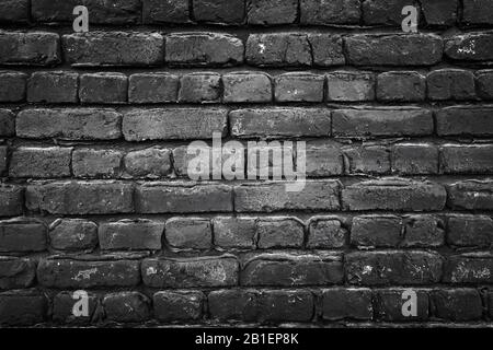 light and dark gray bricks on the wall decoration for background Stock Photo