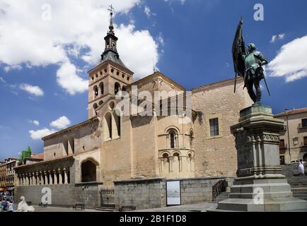 San Martin church in the Medina del Campo square. Castilla y Leon, Spain Stock Photo