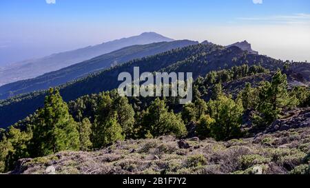 View from Pico de la Nieve to the south, La Palma, Canary Islands, Spain Stock Photo