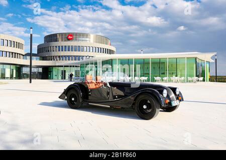 Morgan Plus 4, Leitz Park and Leitz Cafe, Wetzlar, Hesse, Germany Stock Photo