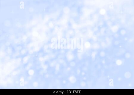 Blurred background of freshly fallen snow. Christmas template for design. Winter background. Stock Photo