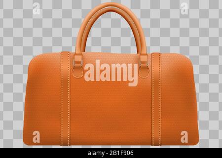 Classic Brown Leather Bag Stock Vector