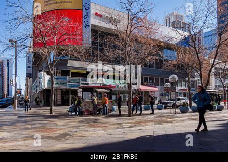 Denver, FEB 14: Morning view of the downtown Denver on FEB 14, 2020 at Denver, Colorado Stock Photo