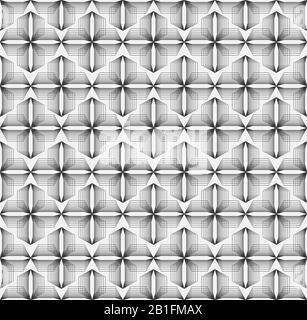 Seamless hexagonal pattern. Abstract black and white repeat geometric texture background.