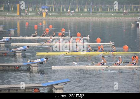 Shunyi, CHINA. 2008 Olympic Regatta,  Saturday, 09.08.2008  [Mandatory Credit: Peter SPURRIER, Intersport Images] Stock Photo