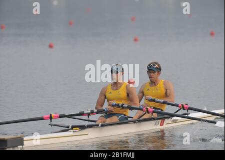 Shunyi, CHINA. 2008 Olympic Regatta,  Saturday, 09.08.2008  [Mandatory Credit: Peter SPURRIER, Intersport Images] Stock Photo