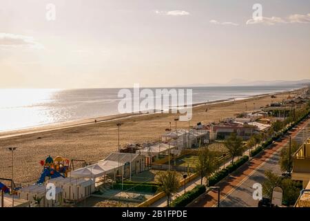 Italy Marche Senigallia - View of the Beach and the adriatic Coast Stock Photo