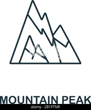 Mountain Peak icon from success collection. Simple line element Mountain Peak symbol for templates, web design and infographics Stock Vector