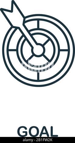 Goal icon from success collection. Simple line element Goal symbol for templates, web design and infographics Stock Vector