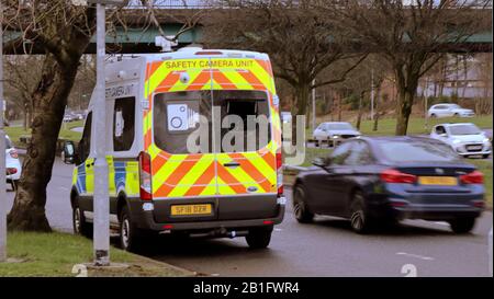Police Scotland safety camera unit on great western road Glasgow, Scotland, UK Stock Photo