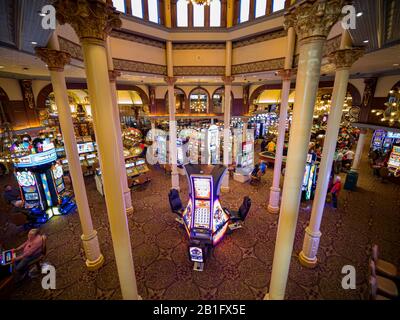 Las Vegas, FEB 14: Interior view of the Main Street Station Casino Brewery Hotel on FEB 14, 2020 at Las Vegas, Nevada Stock Photo