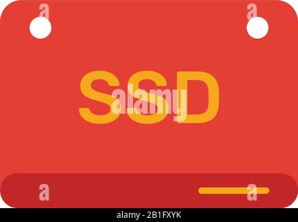 Ssd icon. Simple element from web hosting icons collection. Creative Ssd icon ui, ux, apps, software and infographics Stock Vector