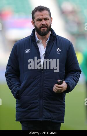 Farrell Coach Ireland head coach Andy Farrell arriving before the Guinness Men's Six ...
