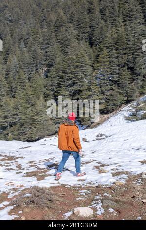 Nature photographer takes pictures wandering the mountains in Turkey Stock Photo