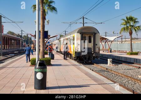 Marrakesh, Morocco - January 16 2018: Marrakesh Station is currently the southern end-point of network. Stock Photo