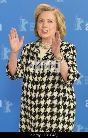 Hillary Rodham Clinton attends the photocall for Hillary during the 70th Berlin Film Festival in Berlin, Germany. 25th February 2020 © Paul Treadway Stock Photo