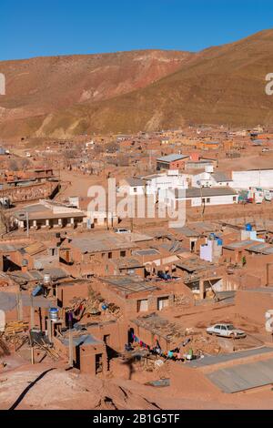 Small town of Susques in National Route 52, high-altitude Andes, Puna desert, Province of Jujuy, NW Argentina, Latin America Stock Photo