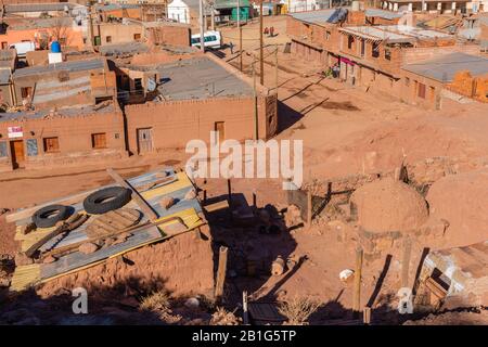 Small town of Susques in National Route 52, high-altitude Andes, Puna desert, Province of Jujuy, NW Argentina, Latin America Stock Photo