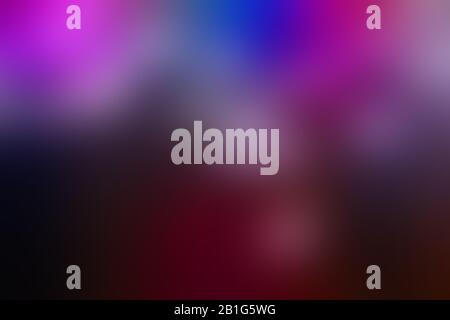 Defocused purple blue neon abstract lights in the dark Stock Photo