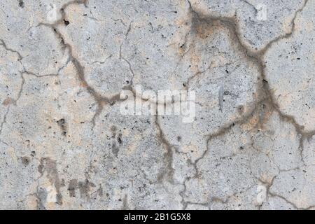 Wet Cracked Concrete Wall Texture Stock Photo