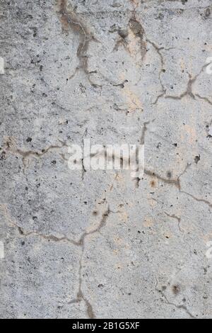 Wet Cracked Concrete Wall Texture Stock Photo