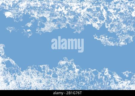 Melting natural ice on a background of blue sky Stock Photo