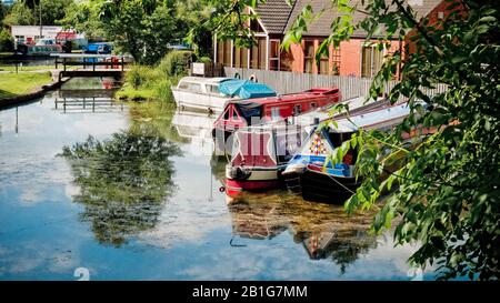 Langley Mill Canal Basin on the Erewash Canal, Derbyshire,  England, UK, Britain, Stock Photo