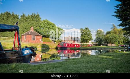 Langley Mill Canal Basin on the Erewash Canal, Derbyshire,  England, UK, Britain, Stock Photo