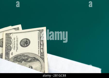 Dolar USA close up. top view. creative photo. Stock Photo