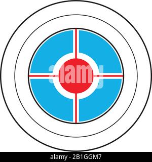 Direct hit vector isolated icon illustration. Direct hit icon stock ...