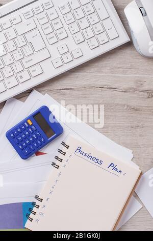 Office worker tabletop close up Stock Photo