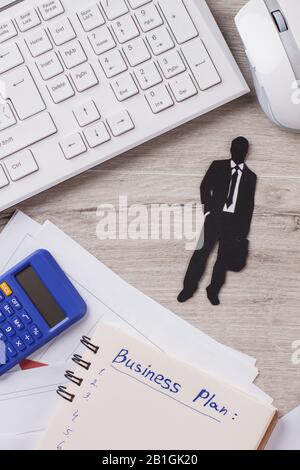 Working space of a successful clerk. Stock Photo