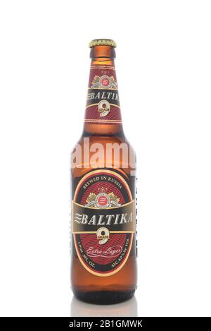 IRVINE, CALIFORNIA - AUGUST 25, 2016: A bottle of Baltika Lager. Baltika is the second largest brewing company in Russia. Stock Photo