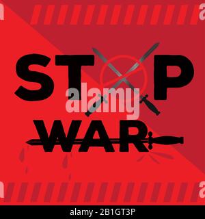 Stop war poster Stock Vector