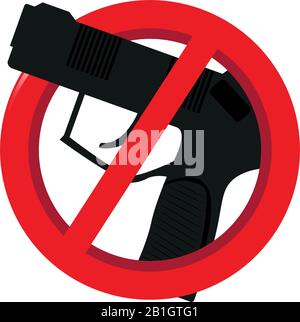 Isolated prohibited weapons symbol Stock Vector