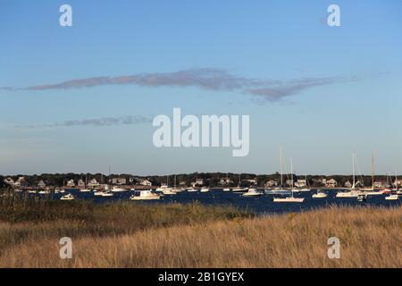 Kalmus Park Beach, Lewis Bay, Hyannis, Cape Cod, Massachusetts, New England, USA Stock Photo