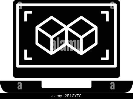 Blocks compilation black icon, concept illustration, vector flat symbol, glyph sign. Stock Vector