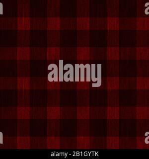 seamless pattern background of black and red plaid fabric texture, can be tiled Stock Photo